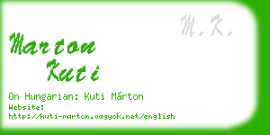 marton kuti business card